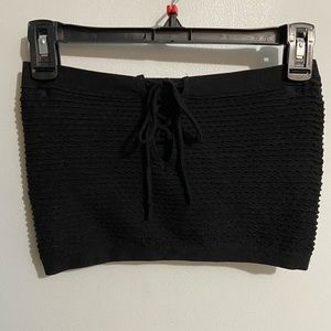 Urban Outfitters Black Ribbed Cropped Tube Top